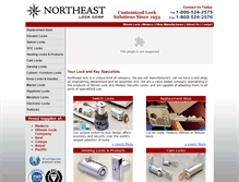 Tablet Screenshot of northeastlock.com